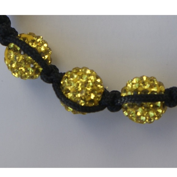 Yellow shamballa bracelet - Picture 2 of 2